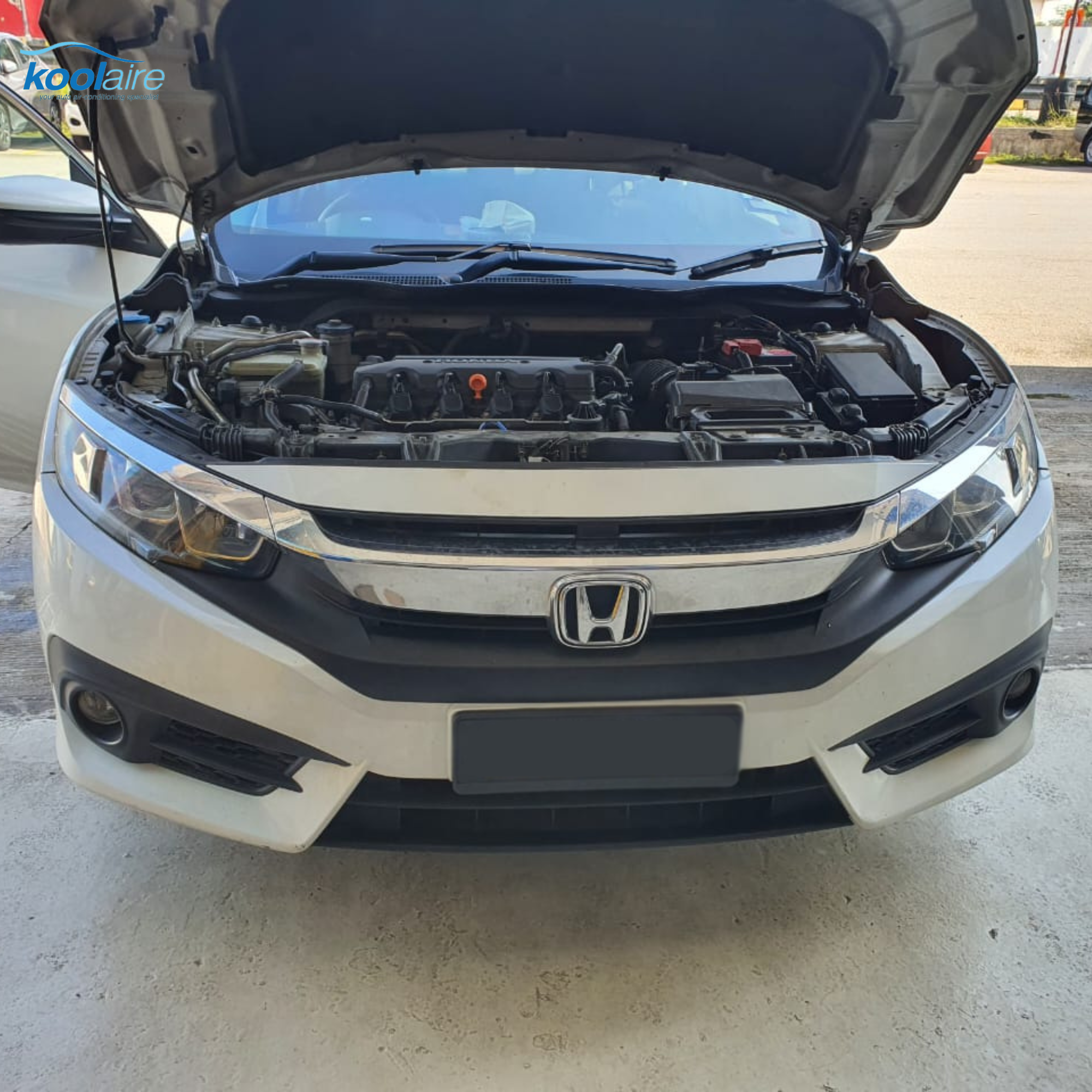 Honda prepared for an aircond inspection at Kool-Aire